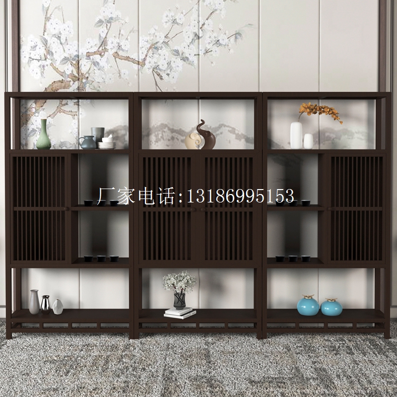 新中式博古架书架--9318(图1)